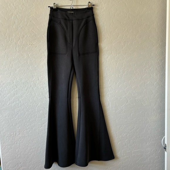 Chelsea & Violet Charcoal High Waist Extra Flare Bell Bottom Pants Festival XS - Picture 2 of 14